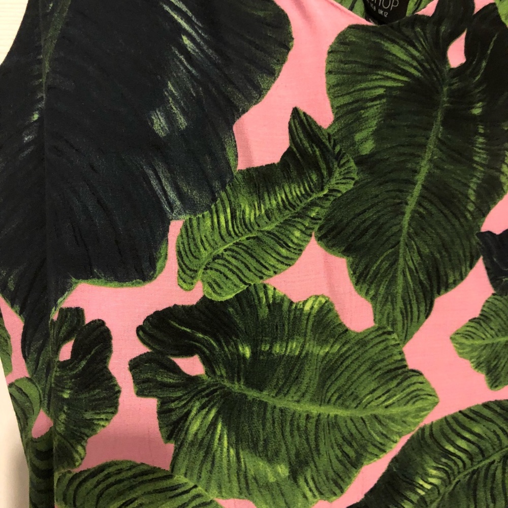 Beautiful! Pink and Green Top Shop sun dress NWOT